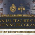 23rd Annual Teacher's Health Screening programme